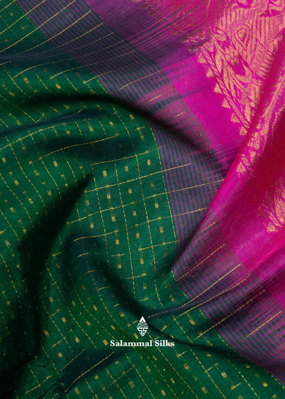 Green Lakshadeepam With Pink Border