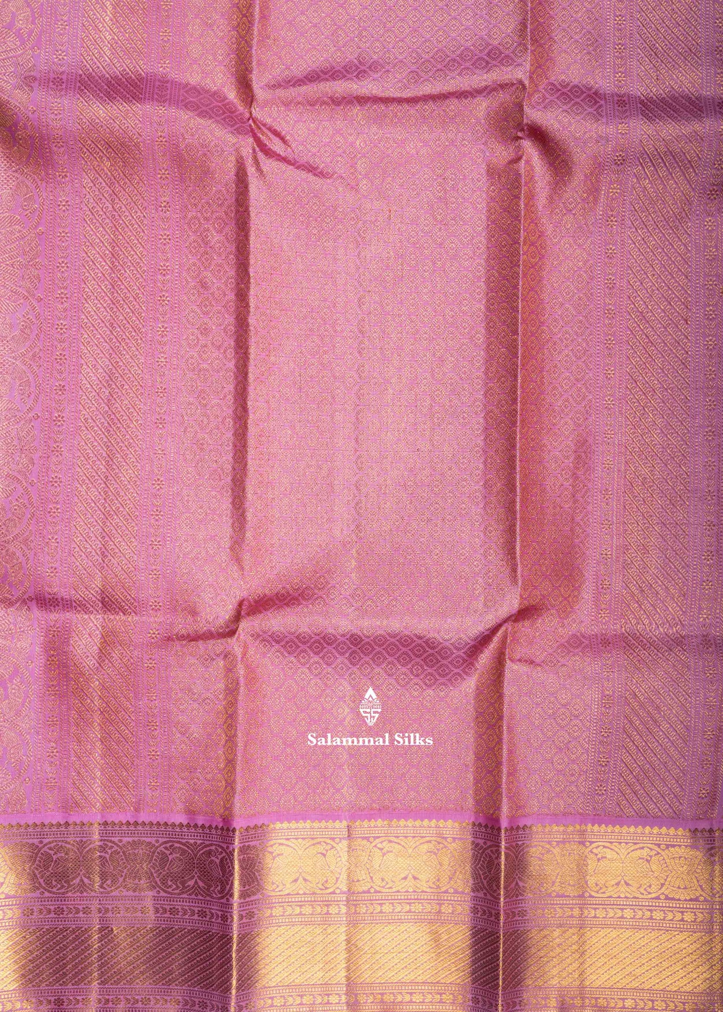 Kanjivaram Pure Silk Saree Pinkish Red With Baby Pink Border
