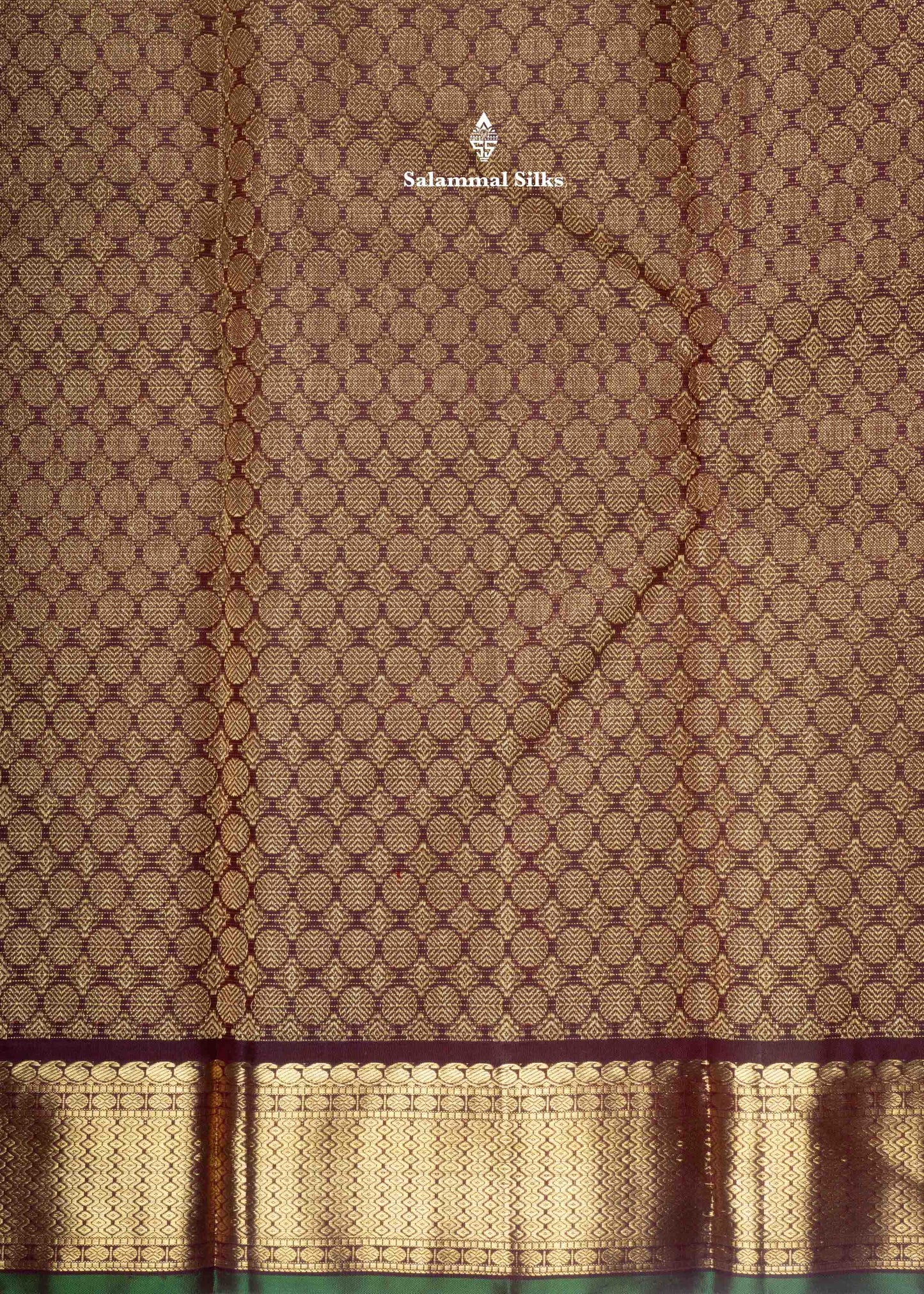 Kanjivaram Dark Brown Vairaoosi Beautiful Pure Silk Saree With Blouse