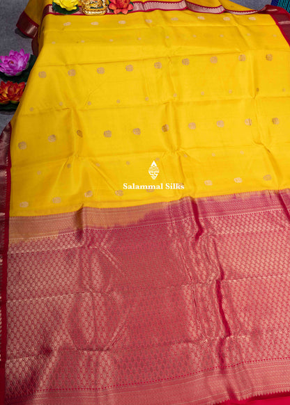 Kanjivaram Pure Silk Saree Light Green With Maroon Blouse