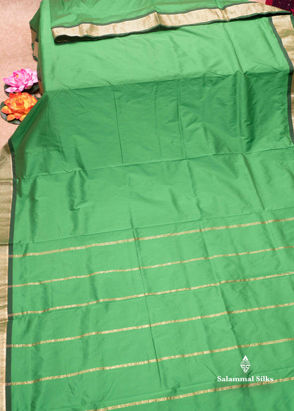 9 Yards Semi Silk Saree Orange Colour with Red Border