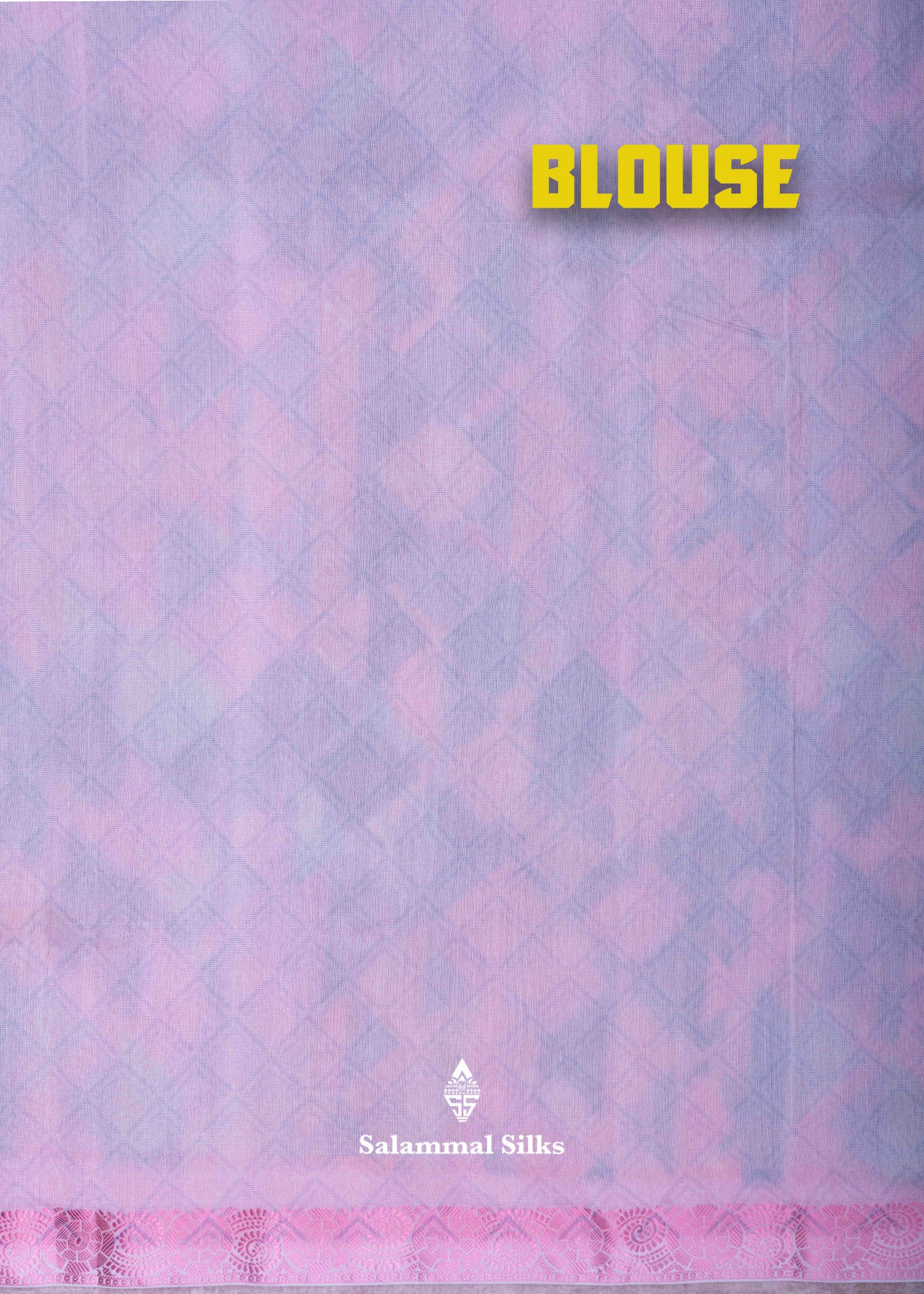 Light Pink Kota Cotton Printed Saree With Fancy Small Border
