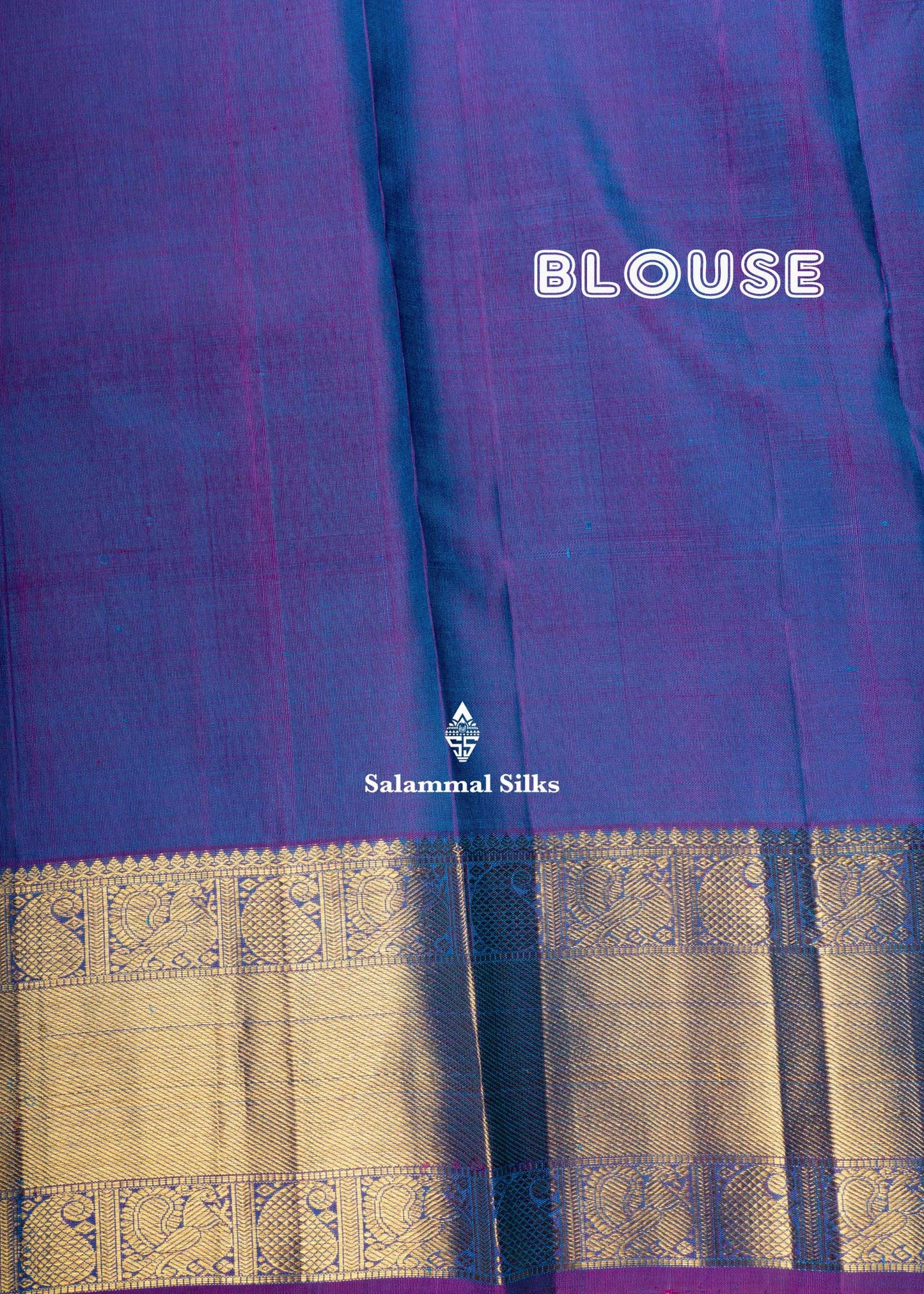 Kanjivaram Sapphire Green Pure Silk Jacquard Saree With Purple Blouse
