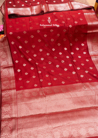 Maroon Colour Semi Linen Saree With Grand Blouse