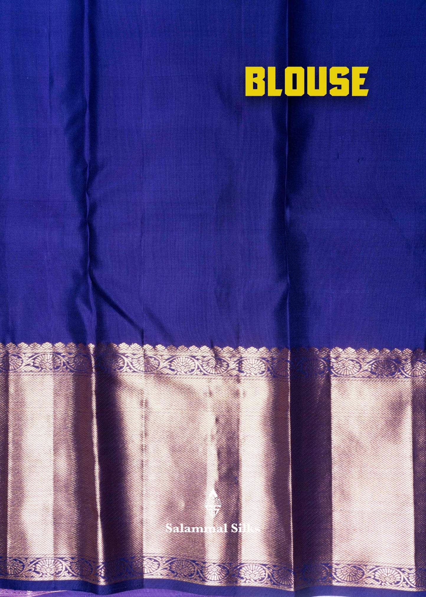 Kanjivaram Light Pink Pure Silk Saree With Nany Blue Blouse