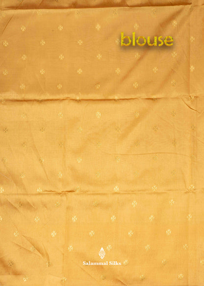 Silver Colour Semi Tussar Fancy Saree With Mustard Yellow Blouse