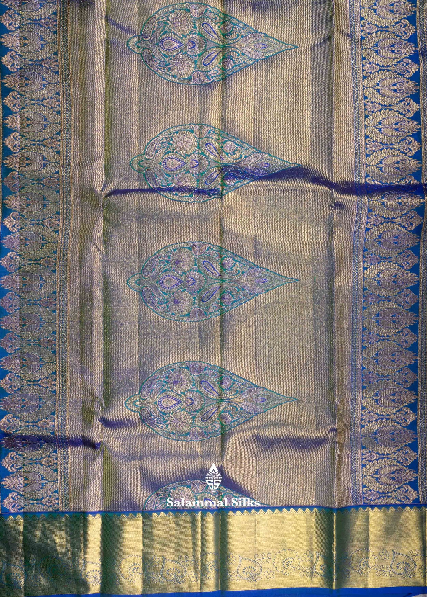 Kanjivaram Parrot Green Silk Saree With Grand Blouse