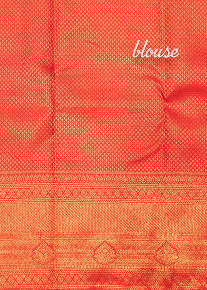 Rexona Green Colour Kanjivaram Pure Silk Saree with Red Long Border