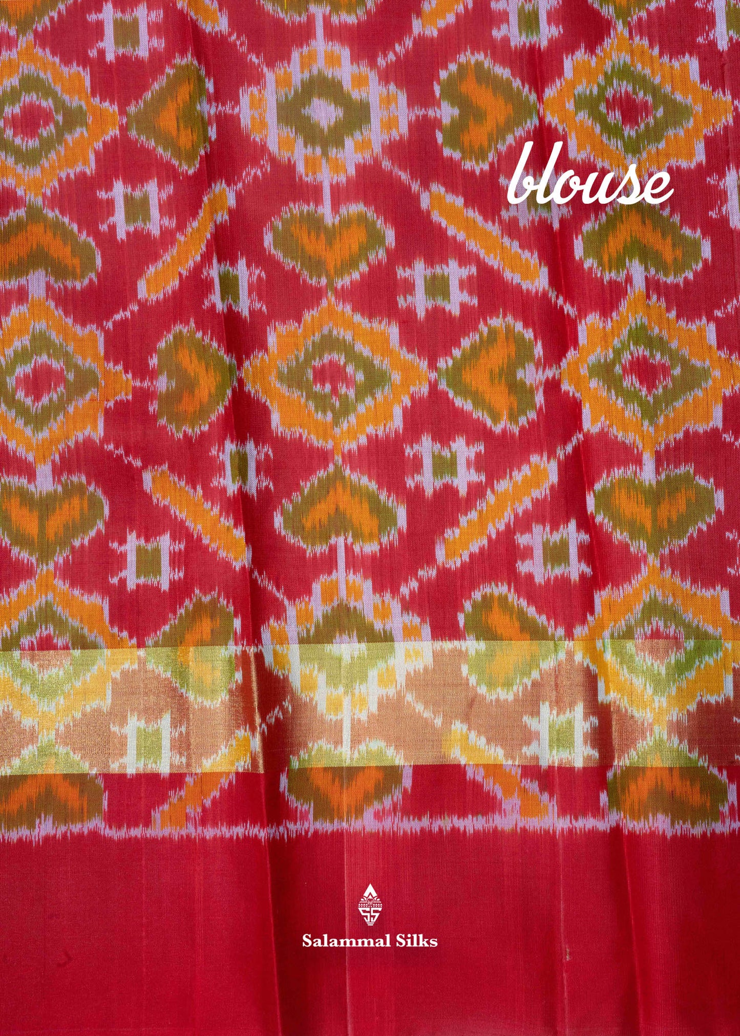 Kanjivaram Bottle Green Pure Silk Saree With Pochampally Blouse