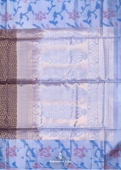 Kanjivaram Light Brown Pure Soft Silk Saree With PochamPally Border