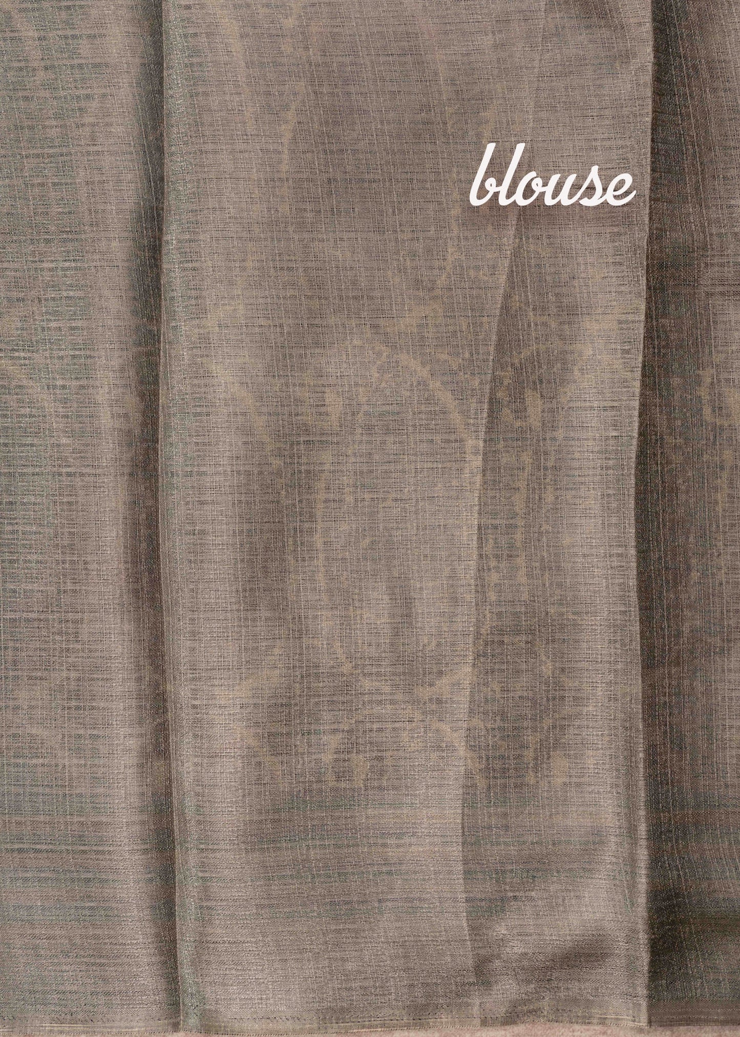 Ink Blue Colour Floral Design Semi Tussar Saree With Blouse