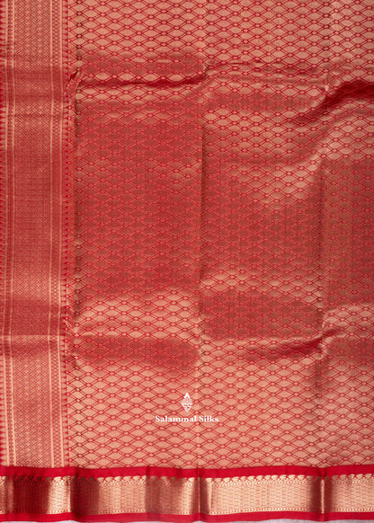 Kanjivaram Pure Silk Saree Lavender With Maroon Border