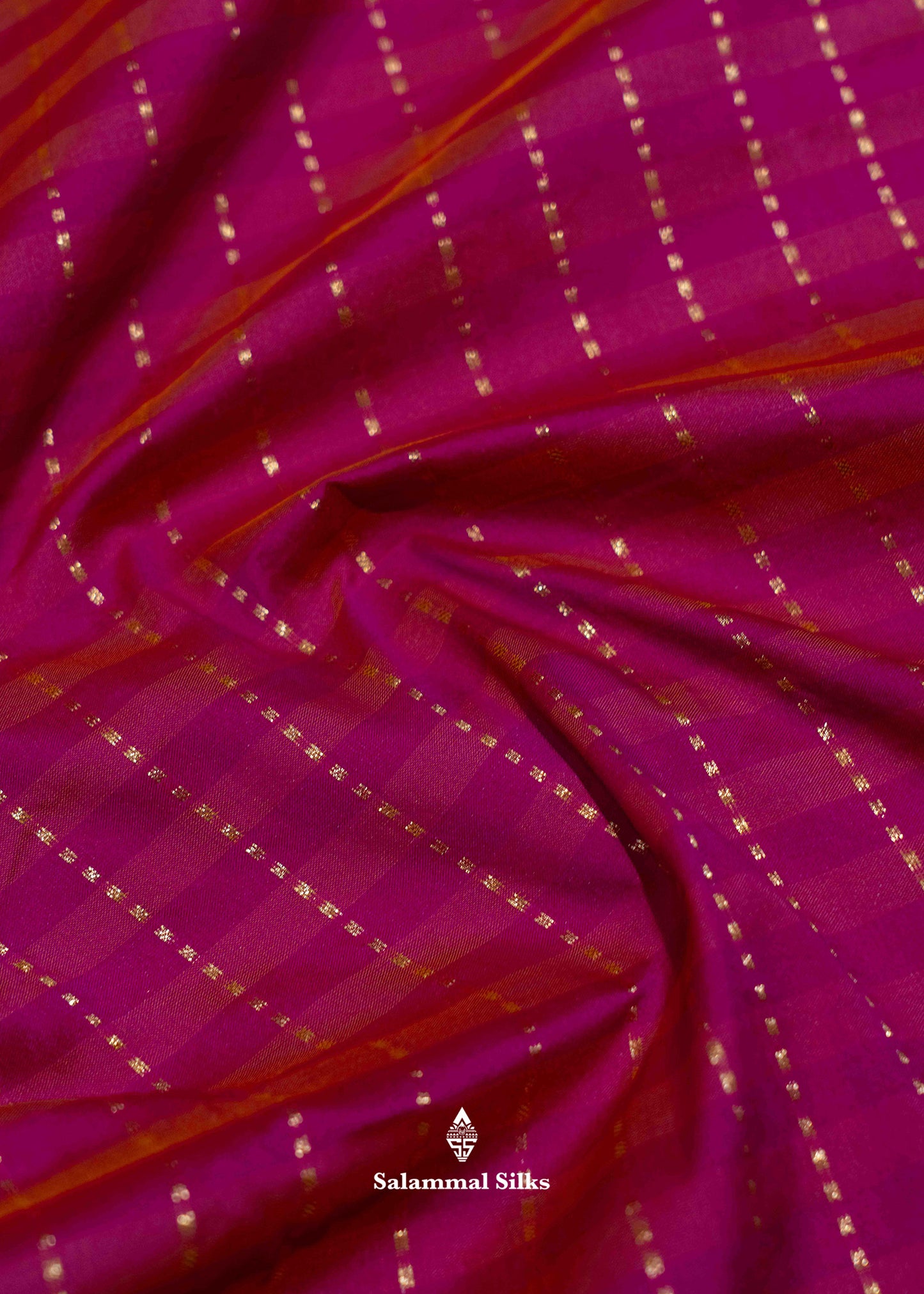 9 Yards Semi Silk Saree Maroon & Brown Colour with Green Border
