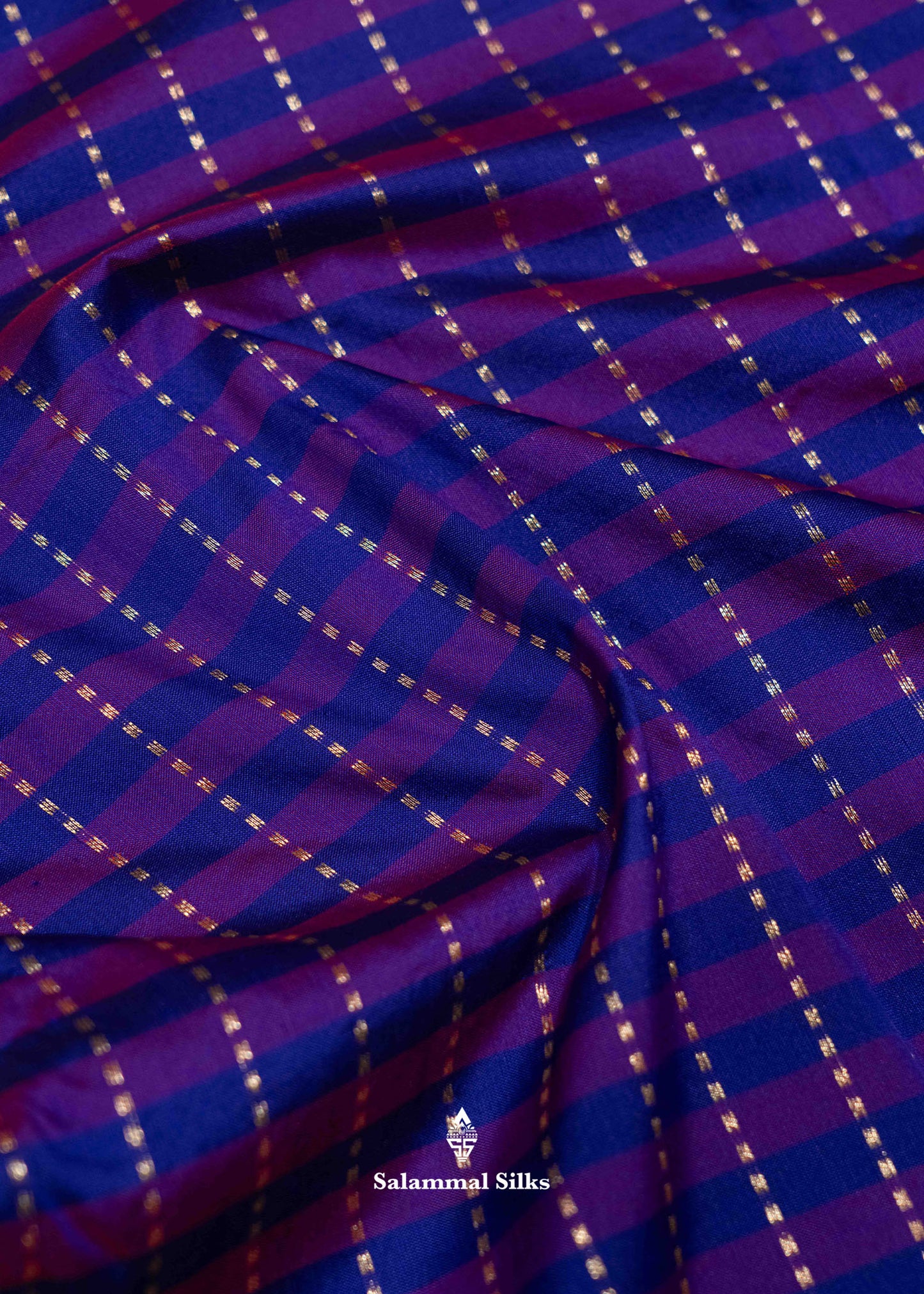 9 Yards Semi Silk Saree Maroon & Brown Colour with Green Border