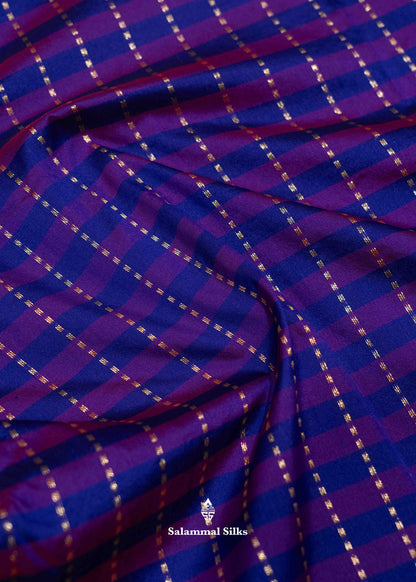 9 Yards Semi Silk Saree Maroon & Brown Colour with Green Border