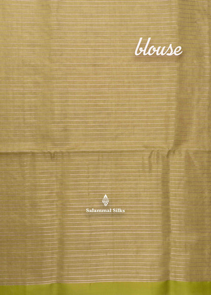 Kanjivaram Pista Green Colour Kora Pure Silk Saree With Blouse