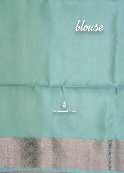 Kanjivaram Light Elaichi Green Pure Soft Silk Saree With Light Green Blouse
