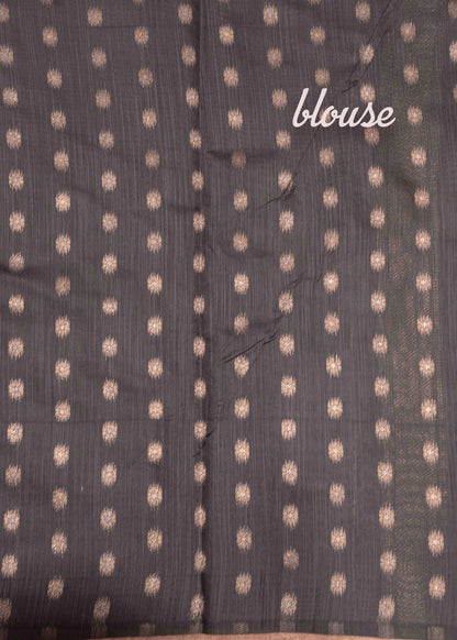 Navy Blue Colour Cotton Mix Saree With Fancy Border