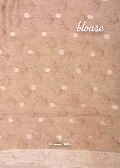 Pastal Blue Fancy Cotton Mix Saree With Thread Work Border