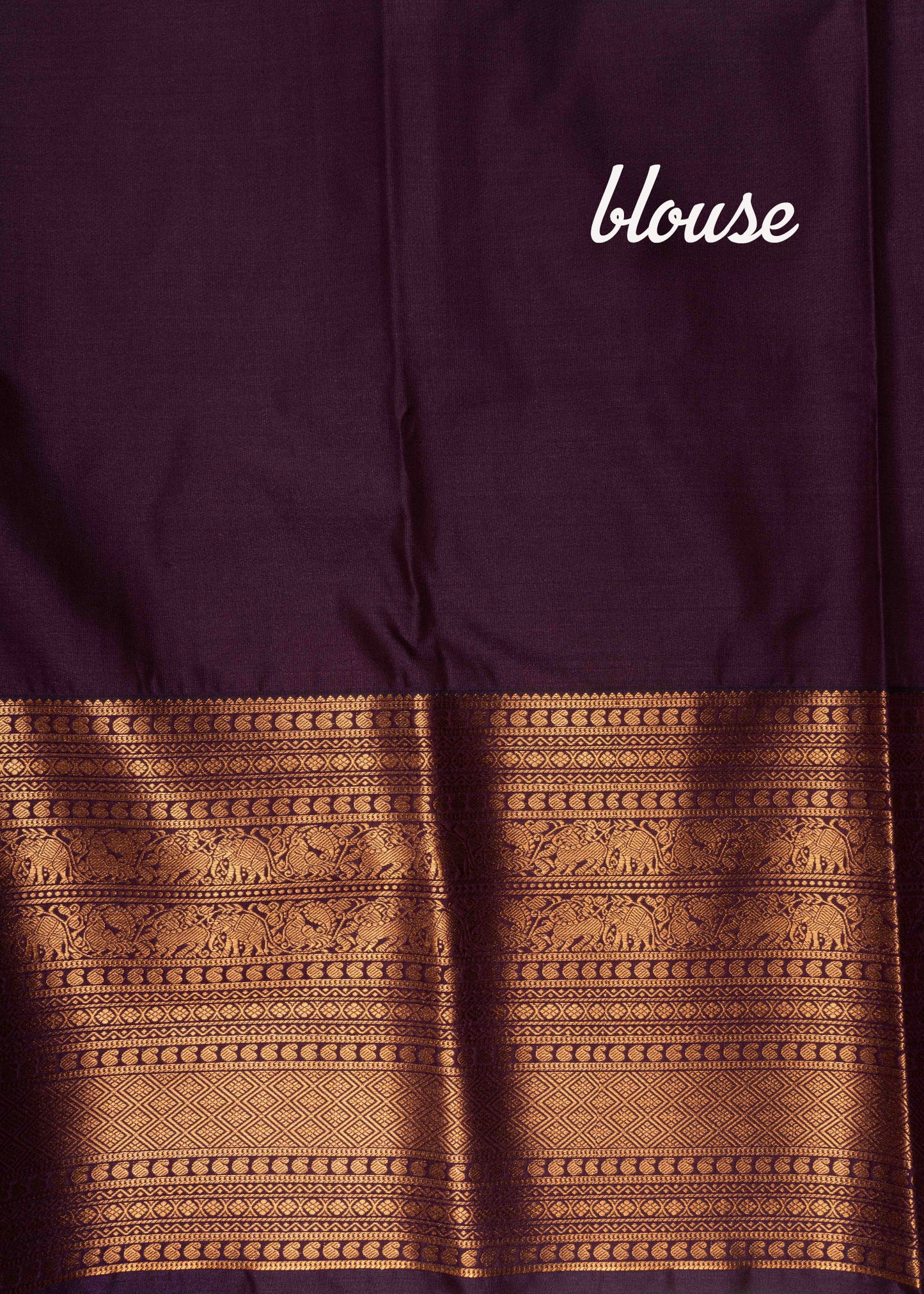 Navy Blue Semi Silk Saree With Copper Zari Traditional Long Size Border