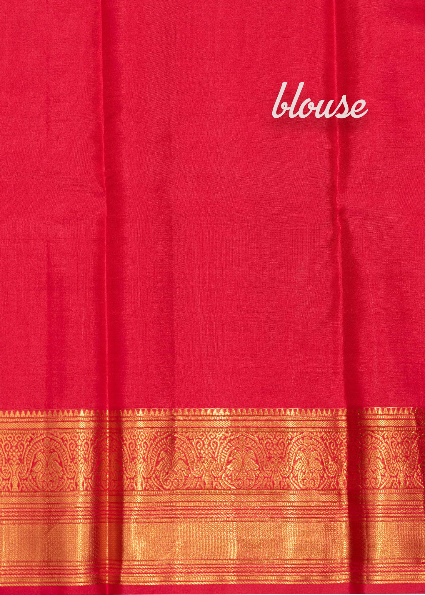 Sapphire Green Colour Kanjivaram Pure Silk Saree With Gold Zari Border