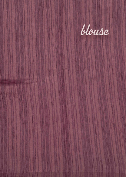 Violet Colour Semi Tussar Saree With Embroidery Work