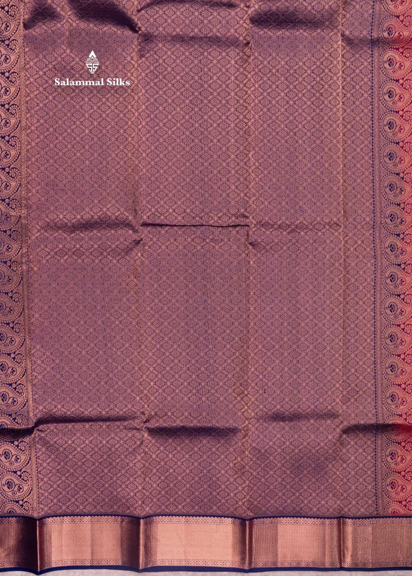Kanjivaram Pink Colour Pure Silk Saree With Copper Zari Long Size Border