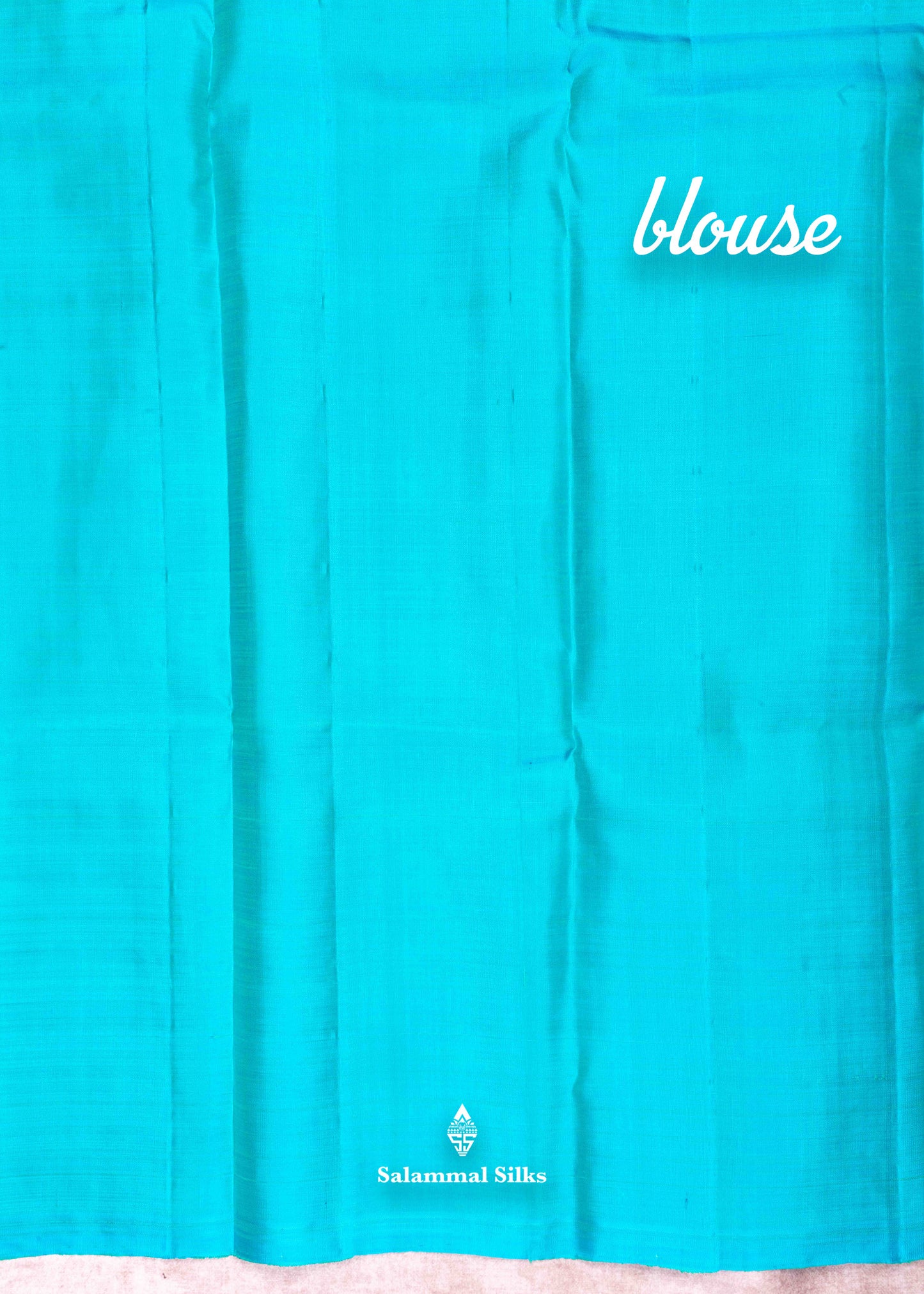 Kanjivaram Violet Pure Silk Saree With Sapphire Green Blouse