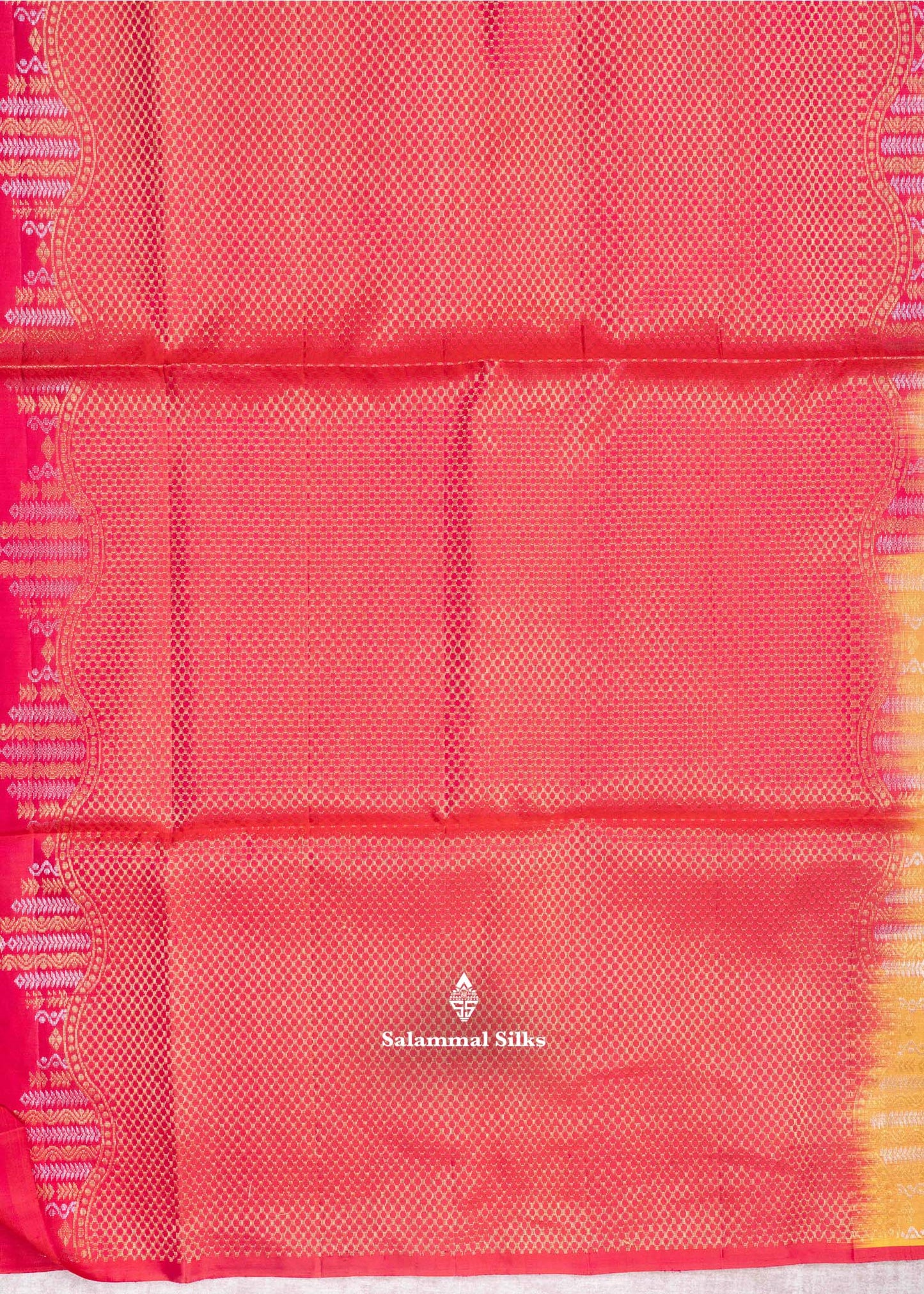 Kanjivaram Mustard Yellow Pure Soft Silk Saree With Pink Blouse
