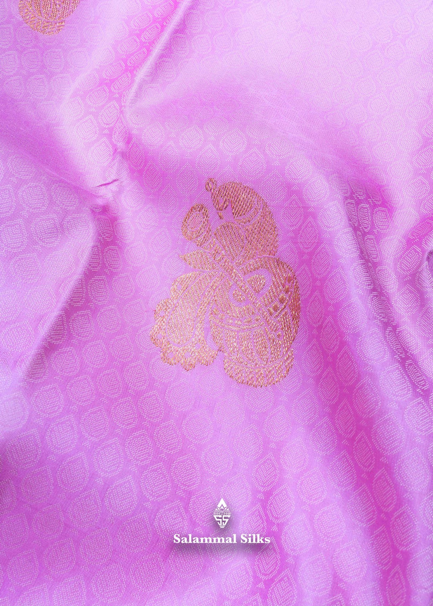 Kanjivaram Light Pink Pure Silk Saree With Nany Blue Blouse