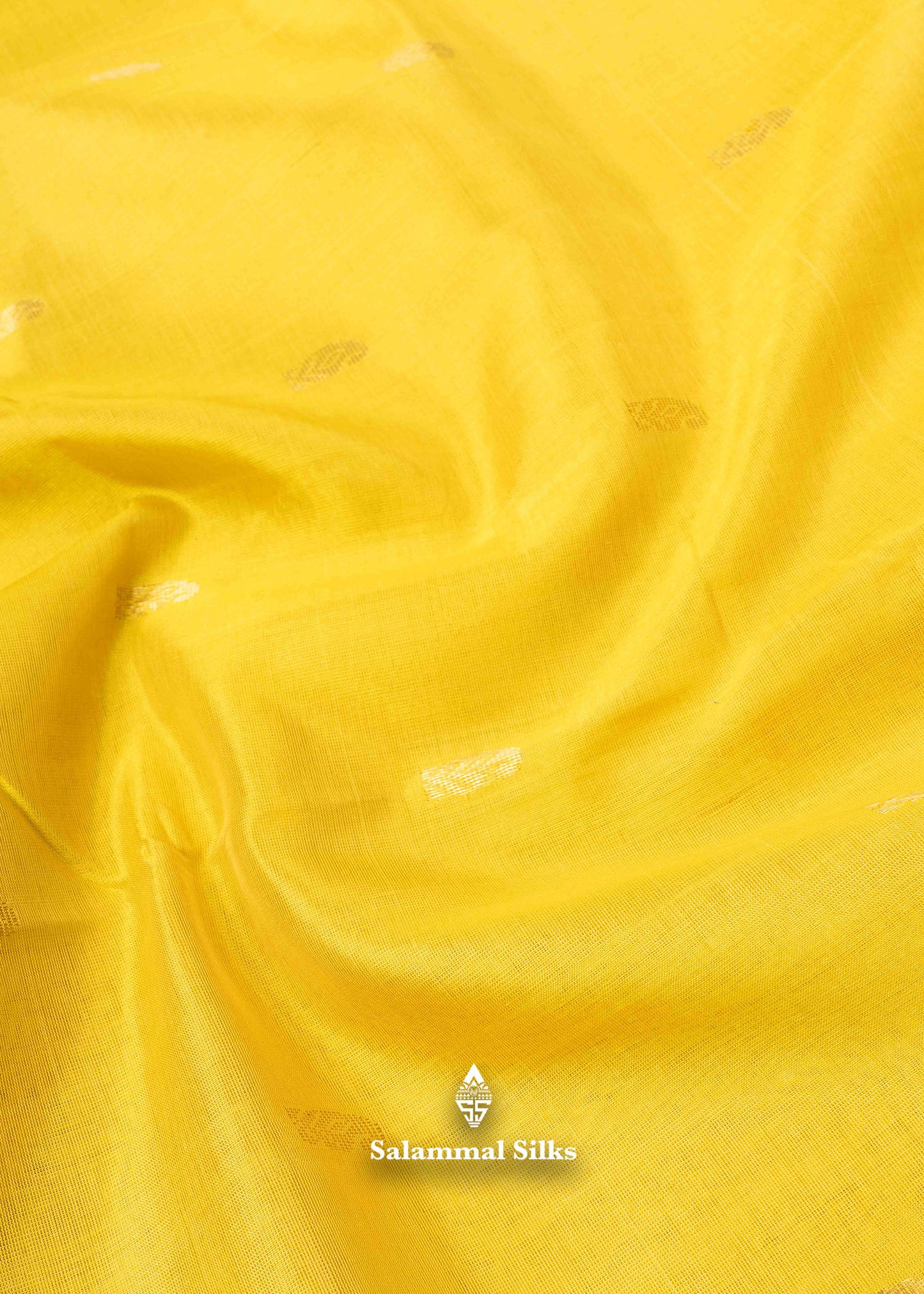 Lemon Yellow Pure Silk Cotton Saree With Sky Blue Blouse