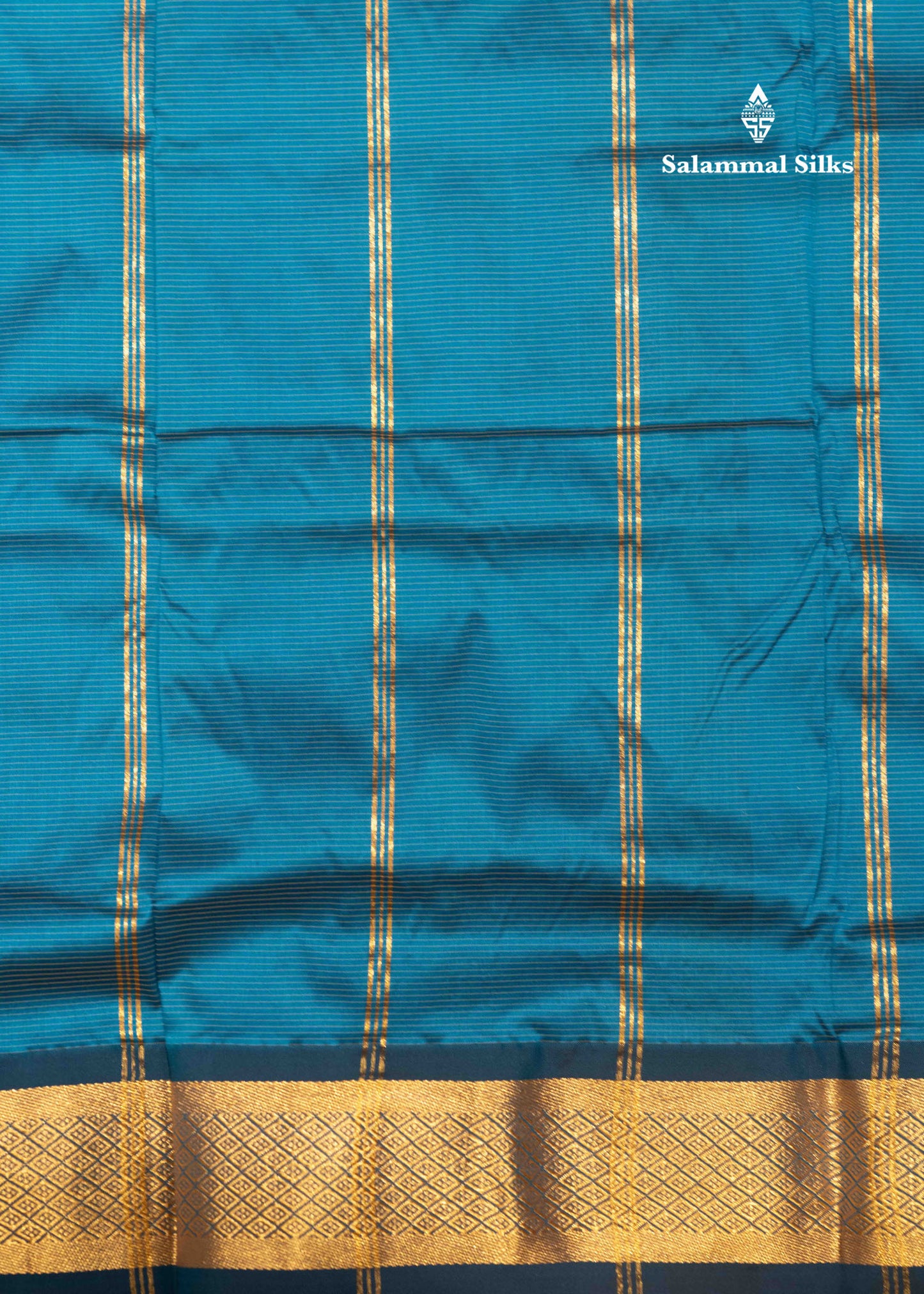 9 Yards Semi Silk Saree Orange Colour with Red Border