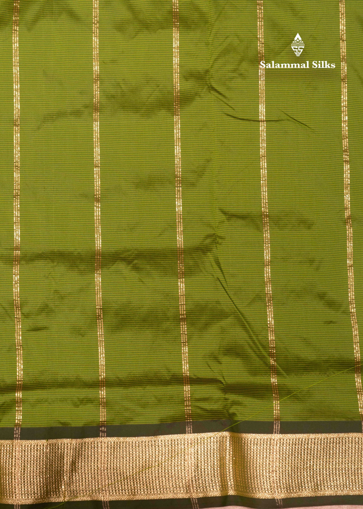 9 Yards Semi Silk Saree Orange Colour with Red Border