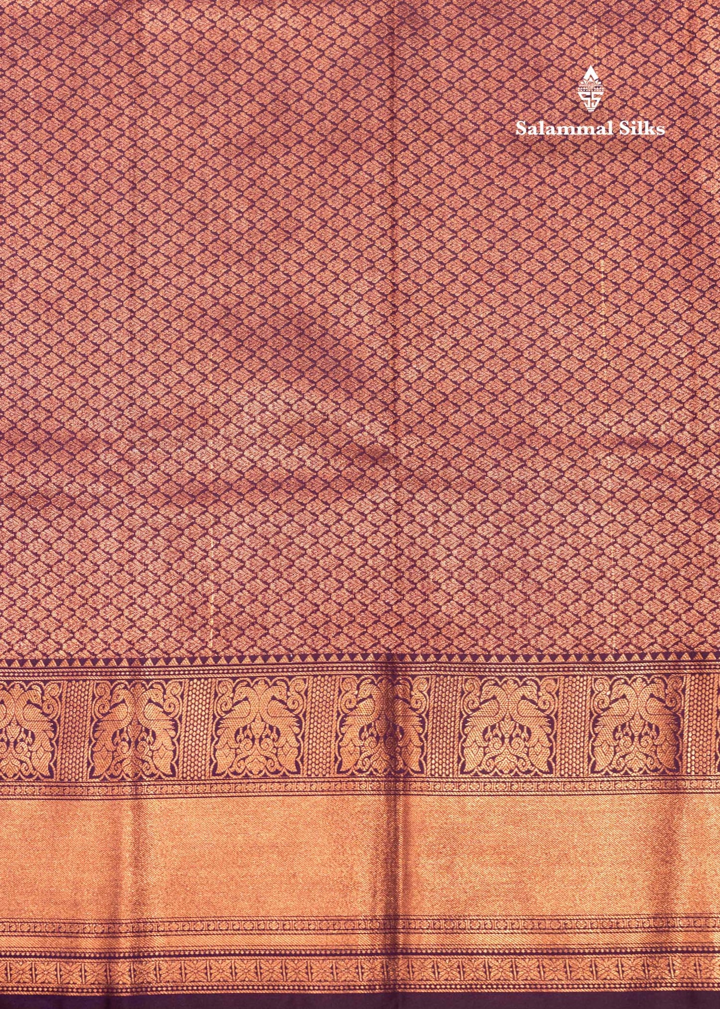 Rexona Green Colour Small Checks Semi Silk Saree With Violet Blouse