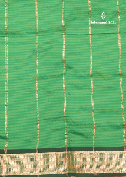 9 Yards Semi Silk Saree Orange Colour with Red Border