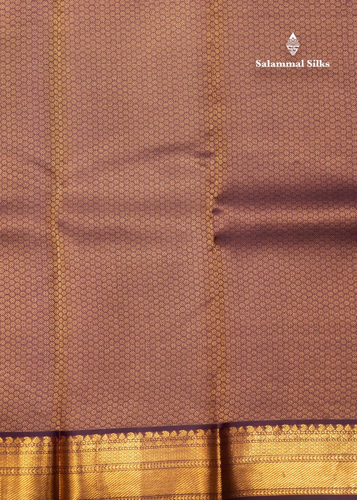Light Green Colour Small Checks Kanjivaram Pure Silk Saree With Violet Small Size Border