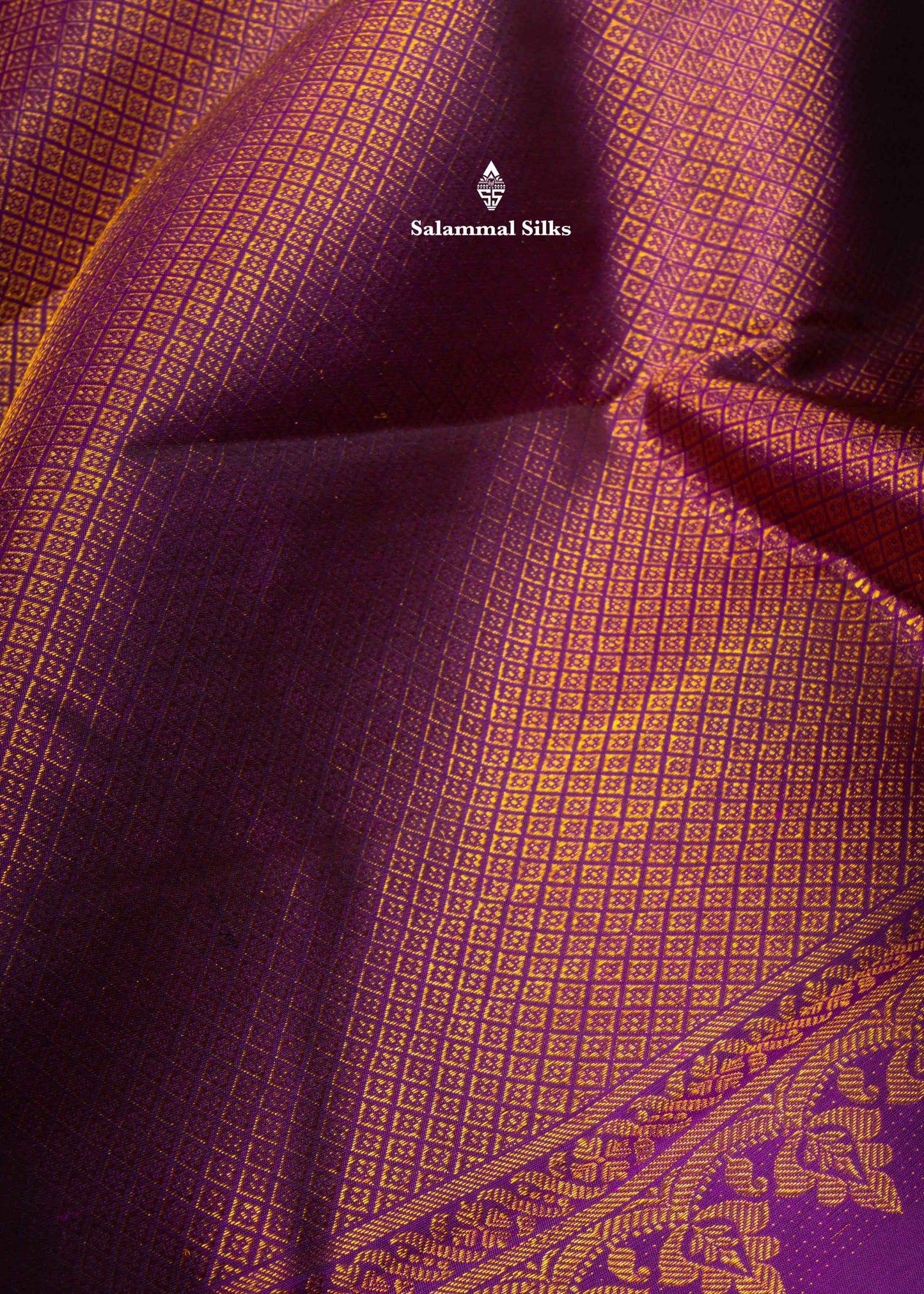 Kanjivaram Baby Pink Pure Silk Saree With Violet Border