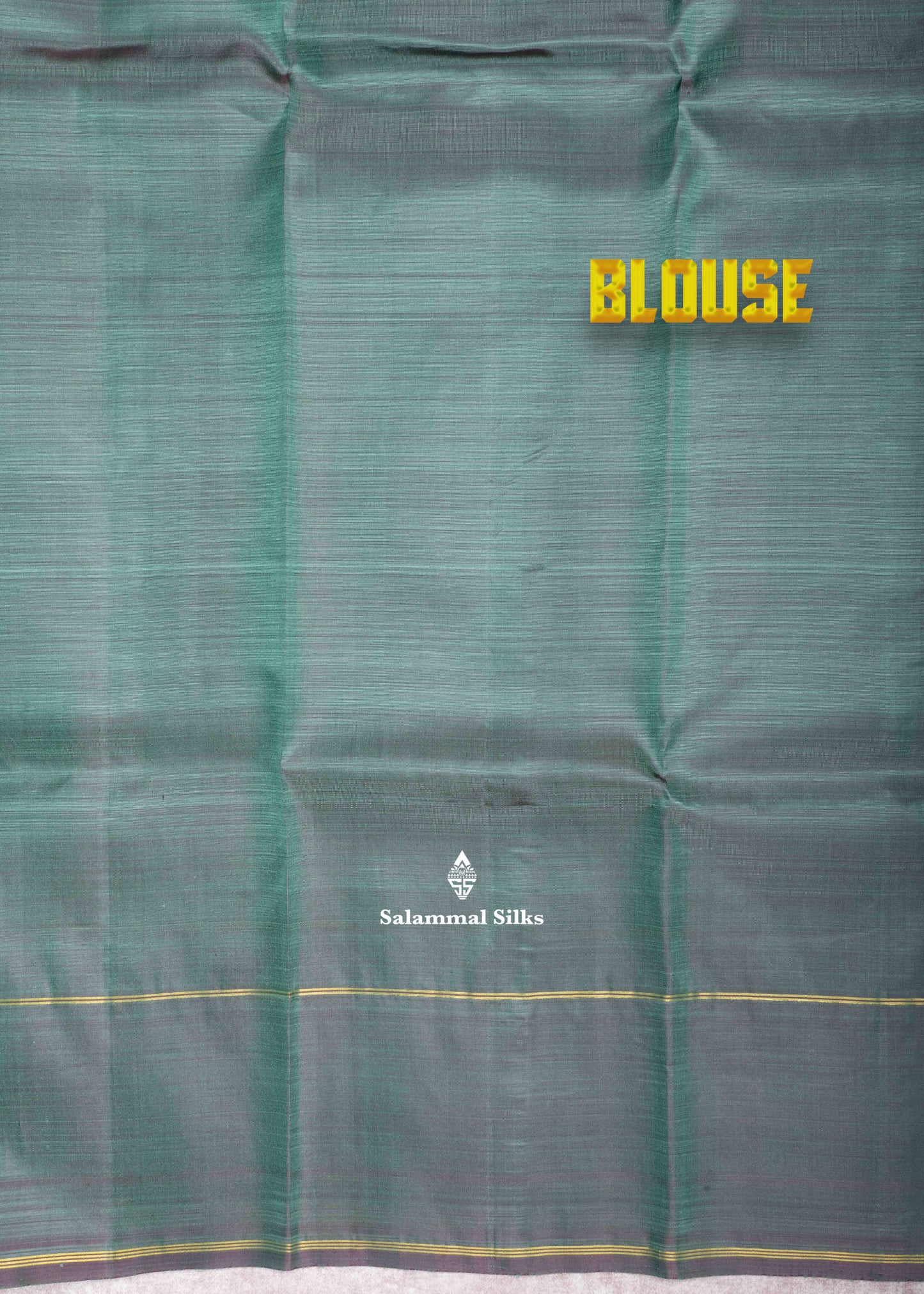 Kanjivaram Saffire Green Pure Silk Saree With Olive Green Blouse