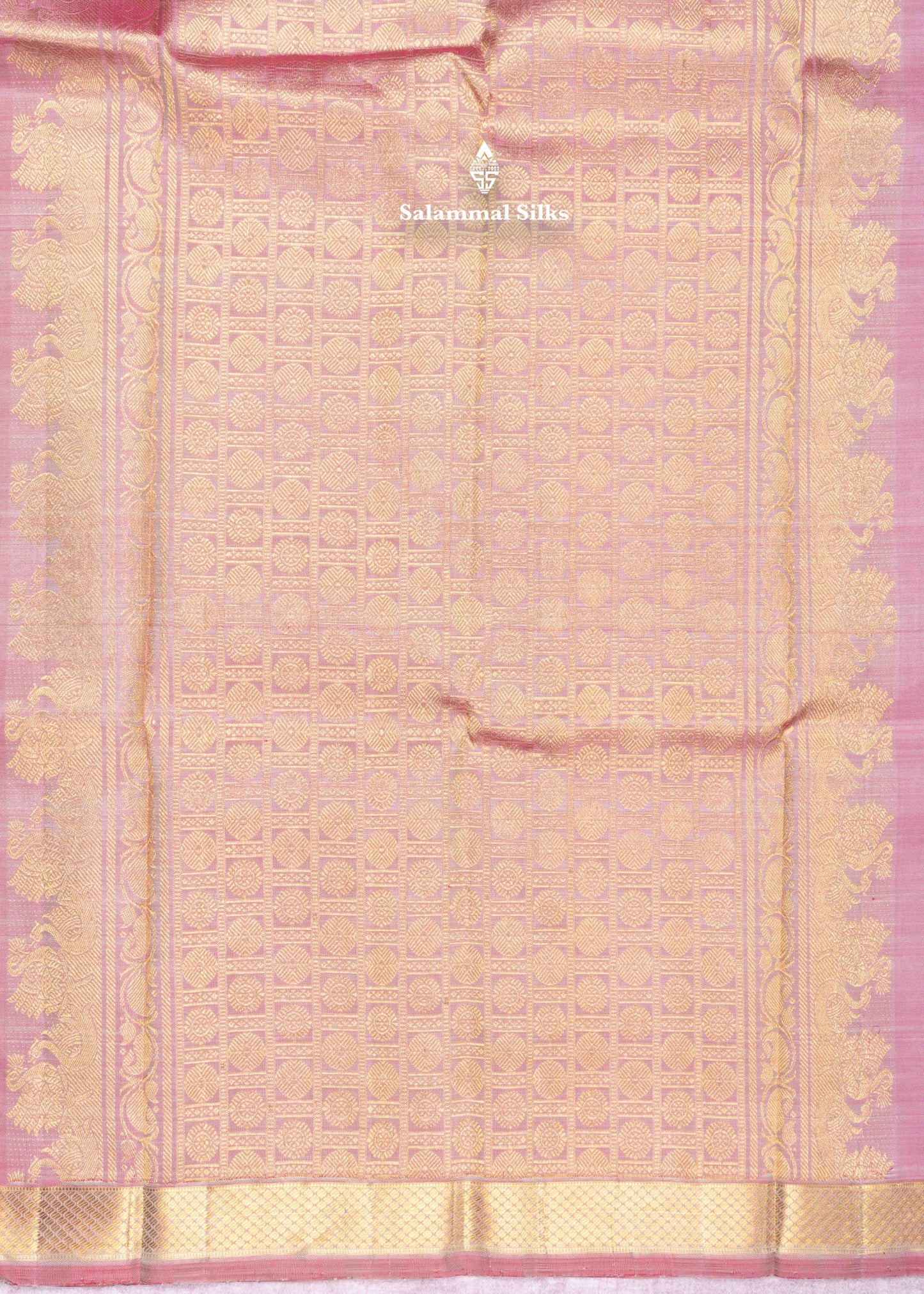 Kanjivaram Elaichi Green Pure Silk Saree With Onion Pink Blouse