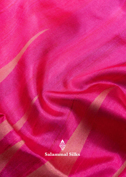 Navy Blue Semi Tussar Fancy Saree With Traditional Ganga & Jamuna Border