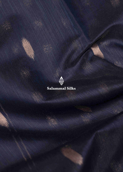 Navy Blue Colour Cotton Mix Saree With Fancy Border