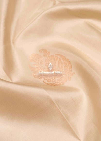 Half White Colour Kanjivaram Pure Silk Saree With Light Pink Long Size Border