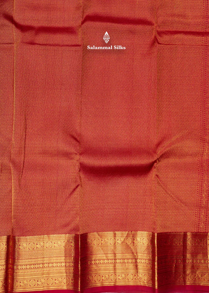 Kanjivaram Peacock Blue Pure Silk Saree With Traditional Gold Zari Border