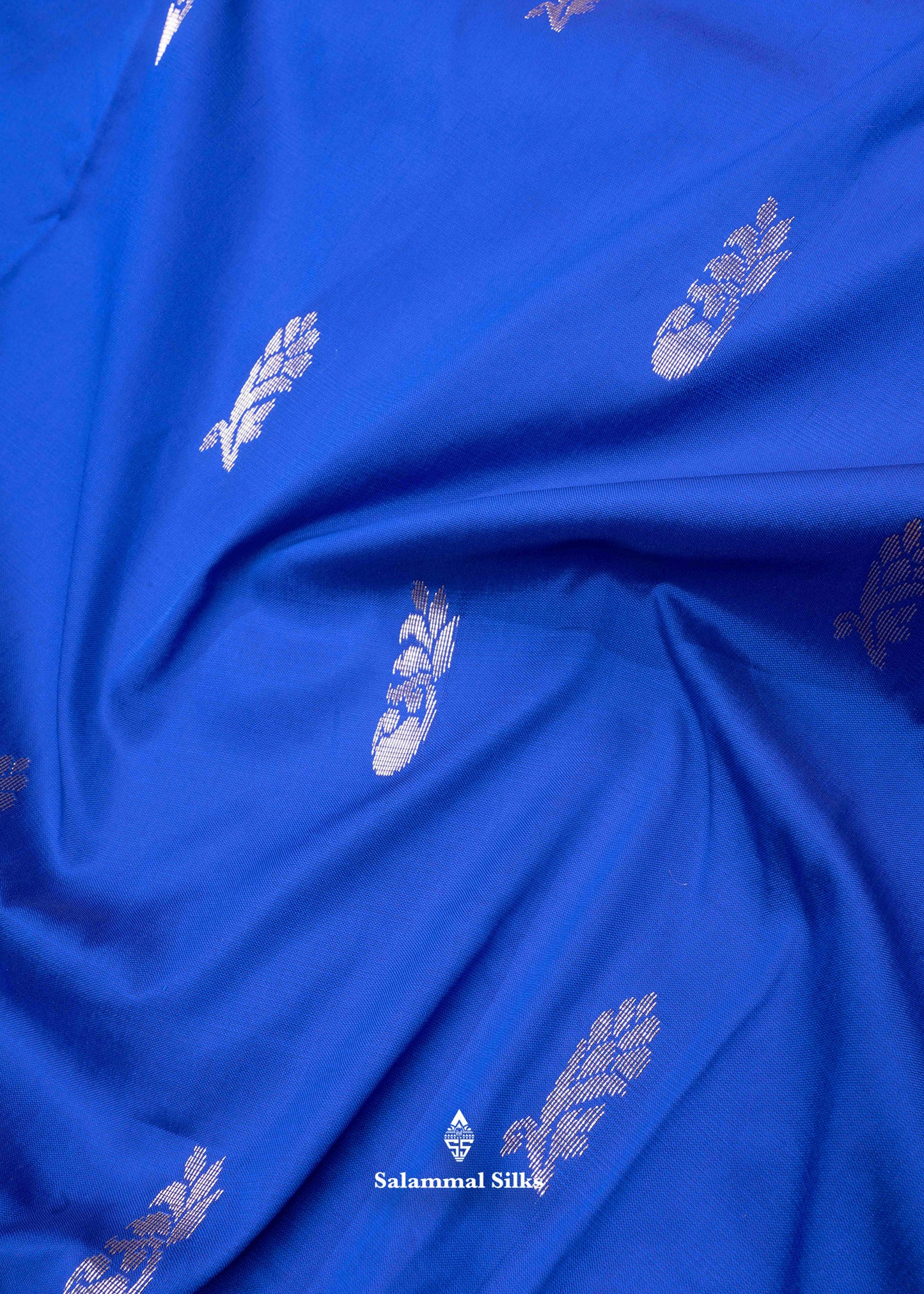 9 Yards Semi Silk Saree Pink Colour with Royal Blue Border