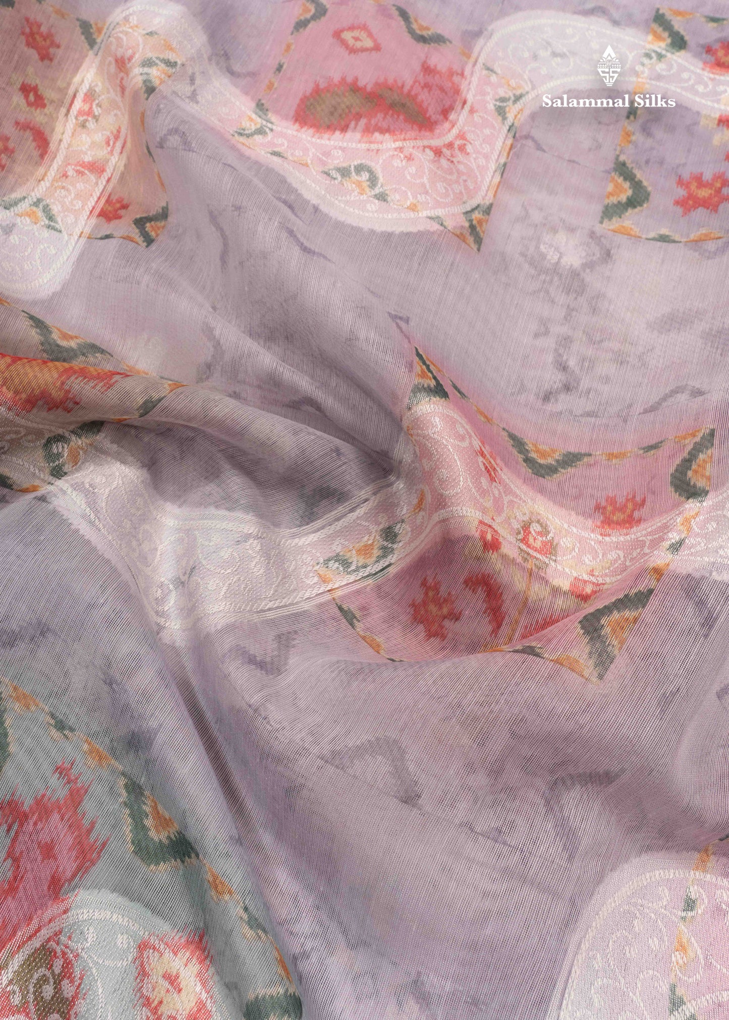 Pastal Blue Fancy Cotton Mix Saree With Thread Work Border