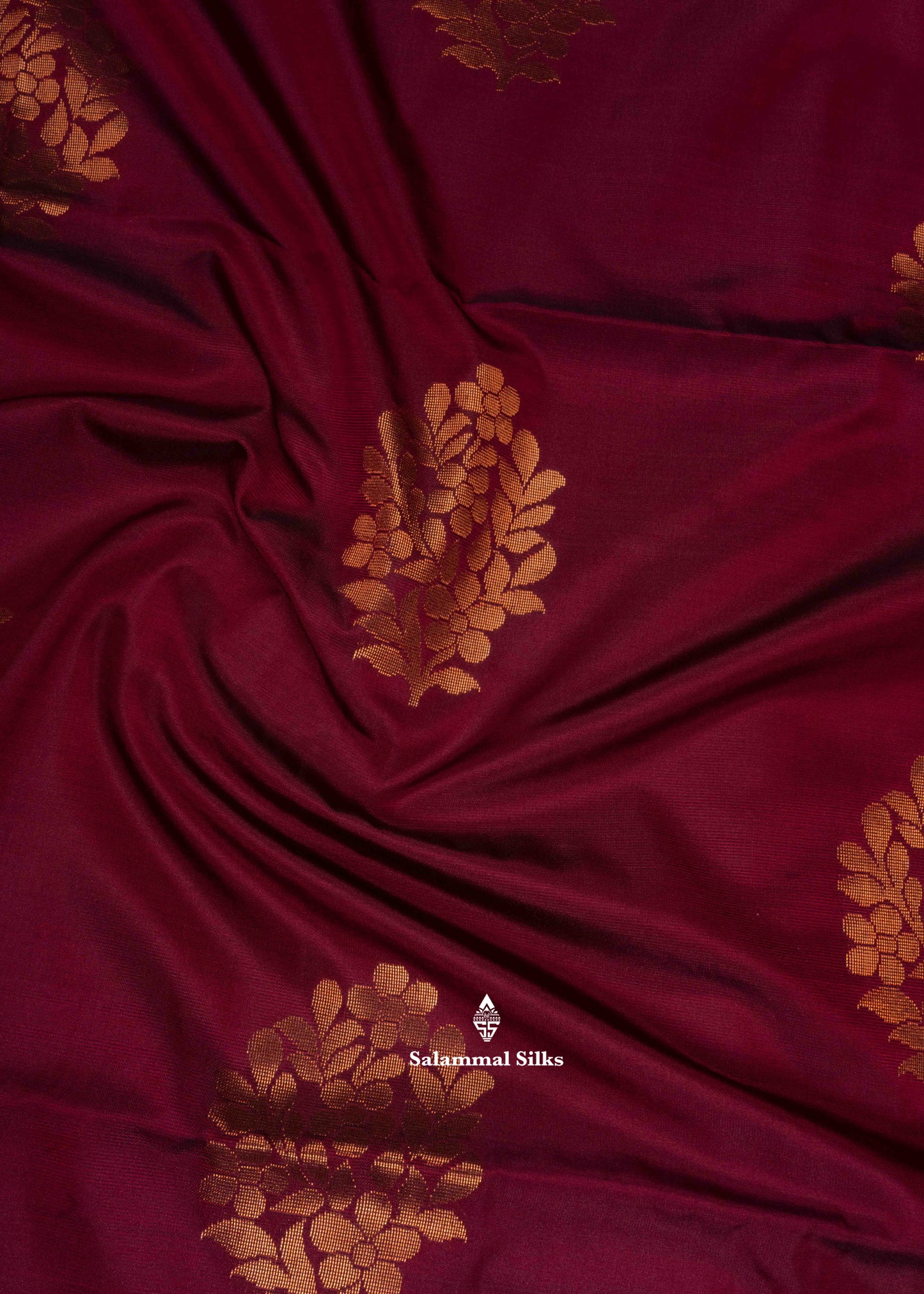 Maroon Colour Semi Soft Silk Saree With Royal Blue Blouse