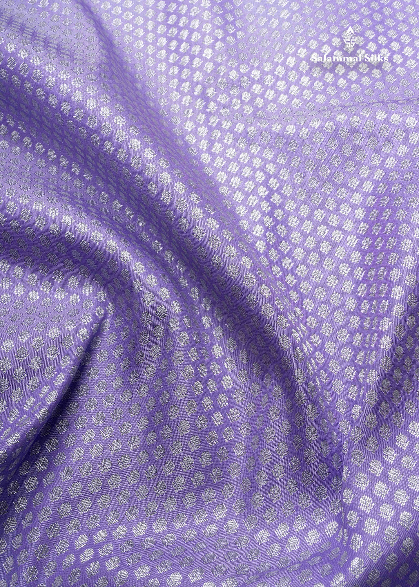 Lavender Colour Bridal Semi Silk Saree With Blouse