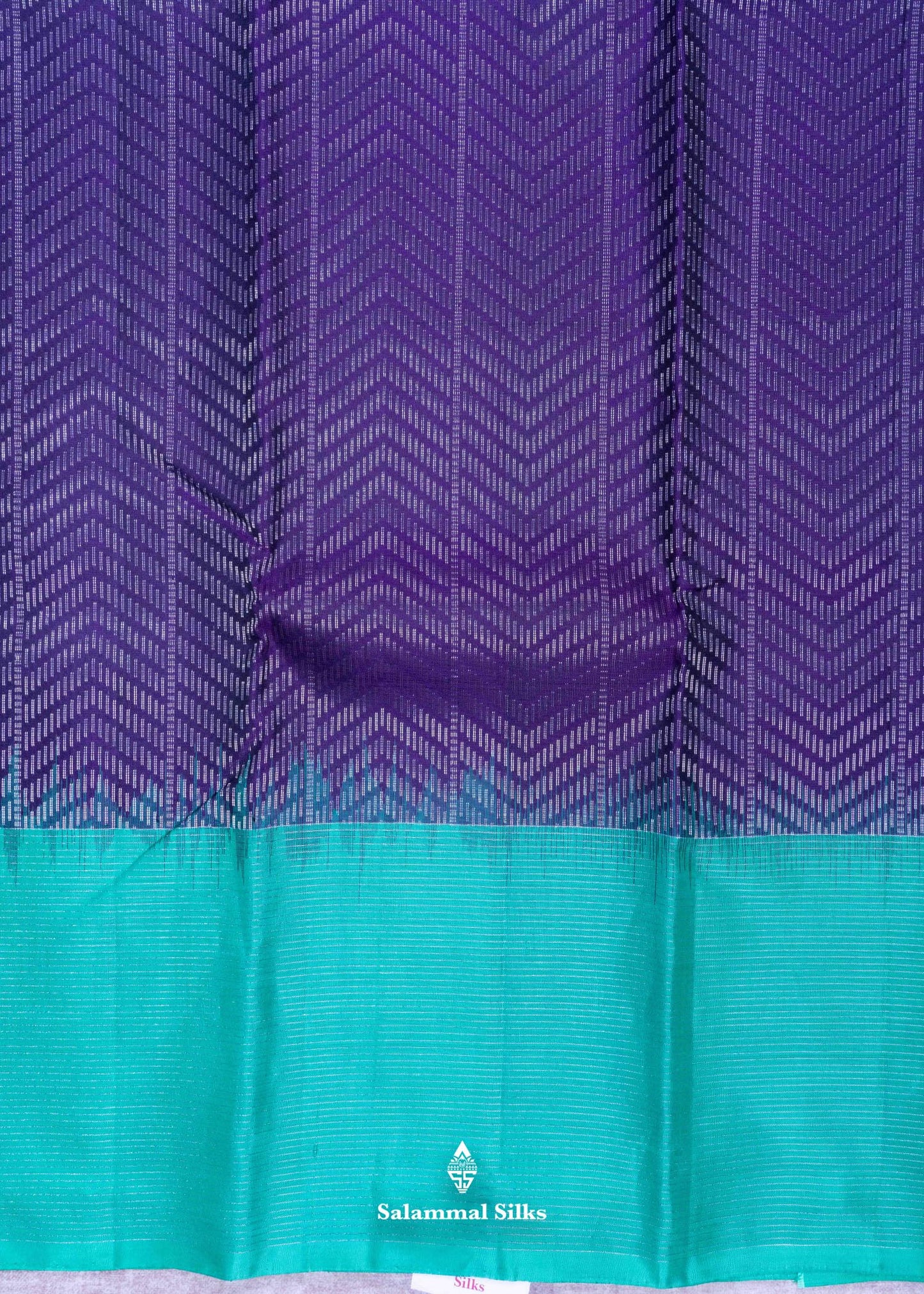 Kanjivaram Violet Pure Silk Saree With Saffire Green Blouse