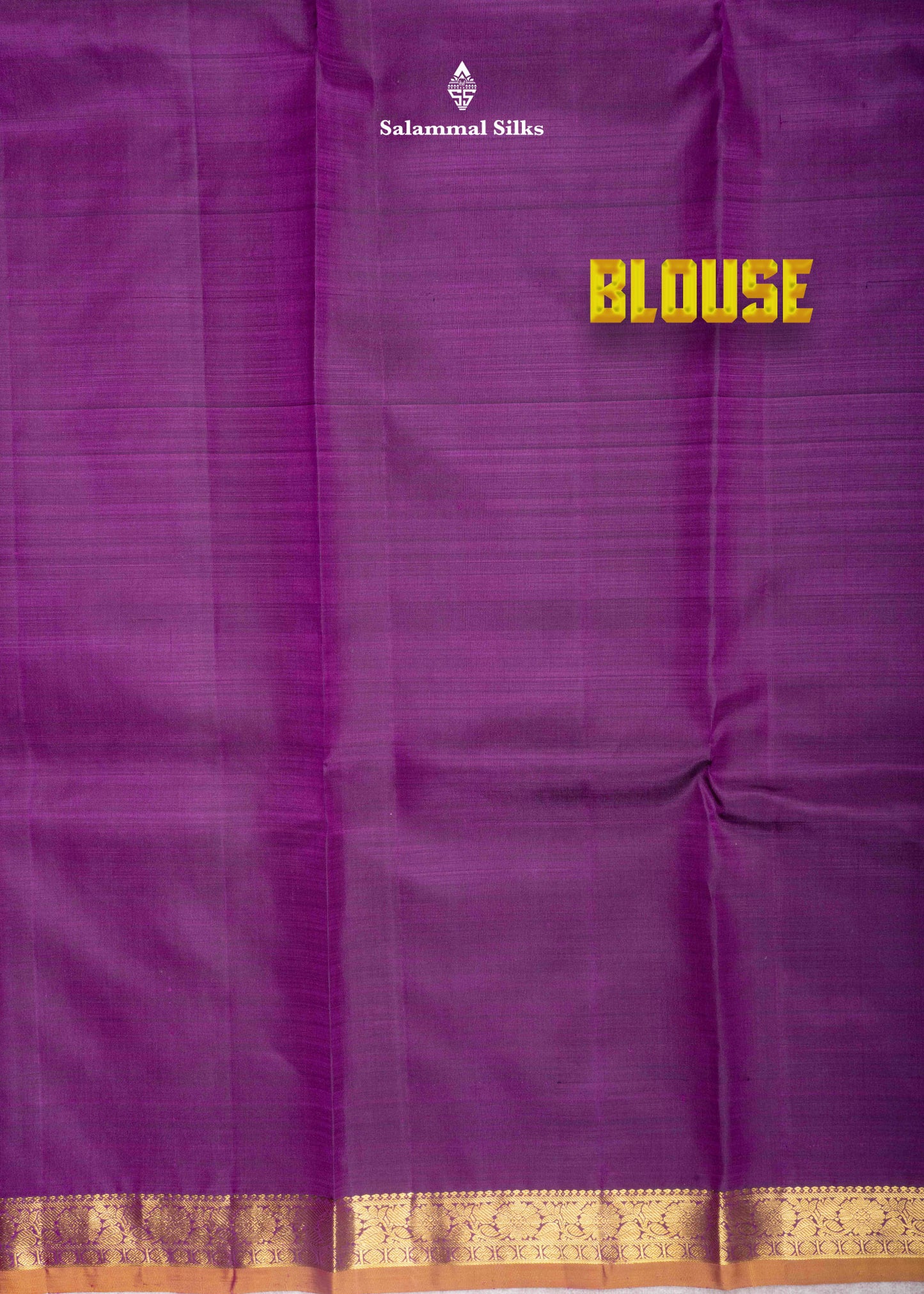 Kanjivaram Violet Pure Silk Saree With Gold Zari Small Border