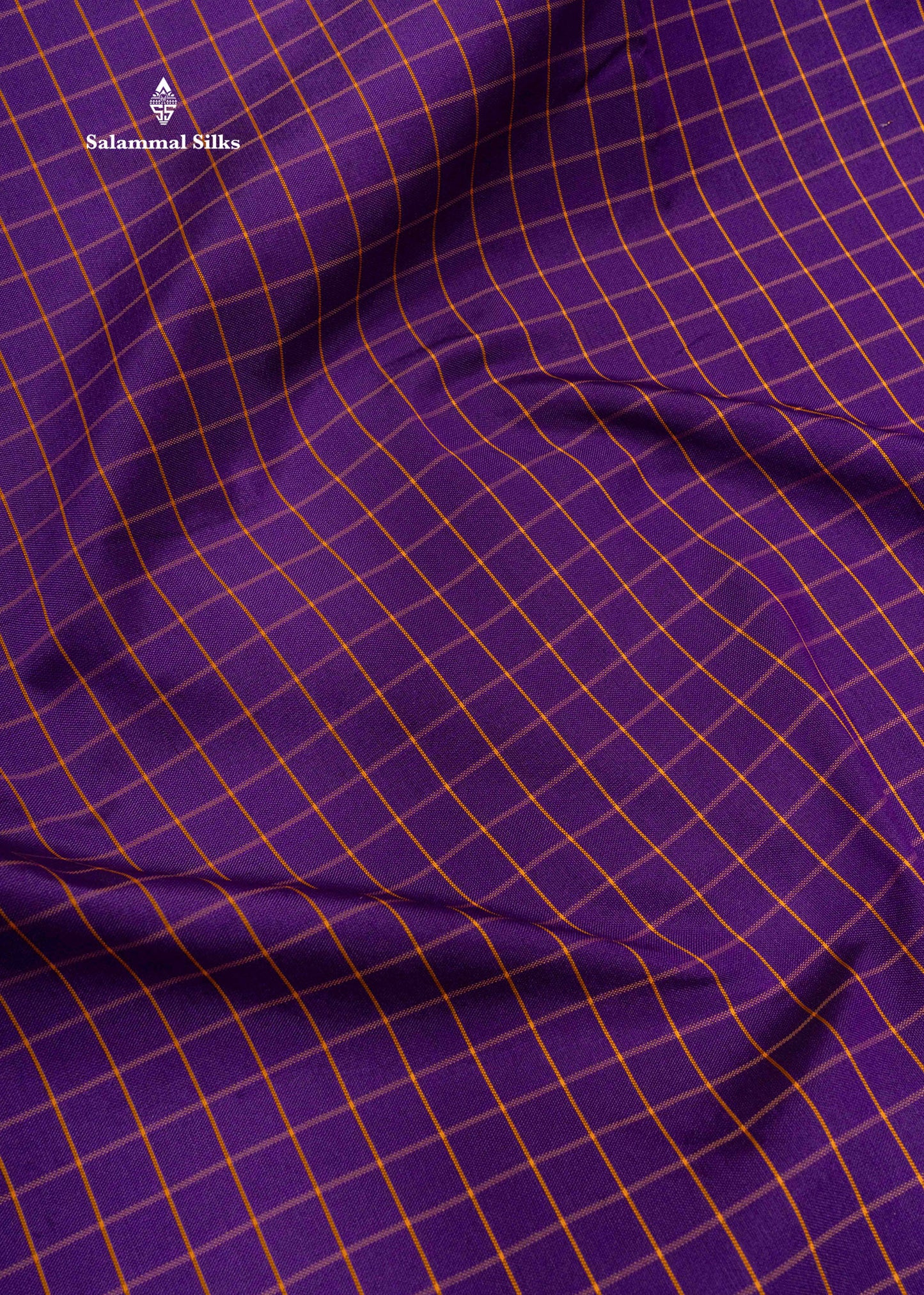 9 Yards Semi Silk Saree Violet Colour with Pink Border